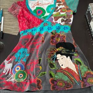 Desigual Shirt with Tie in the Back